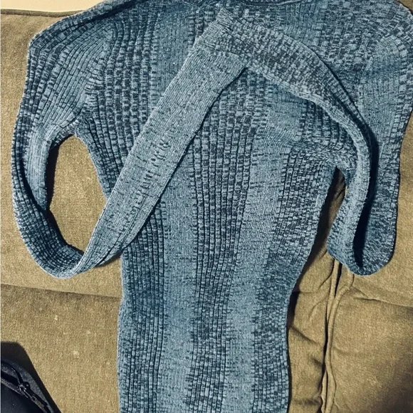 Twik Navy Ribbed Knit Top - Picture 3 of 7